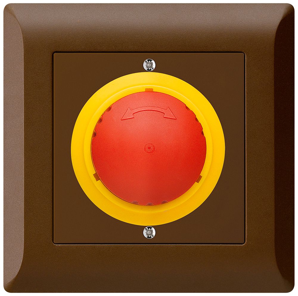 UP-Taster kallysto.line NOT-AUS braun