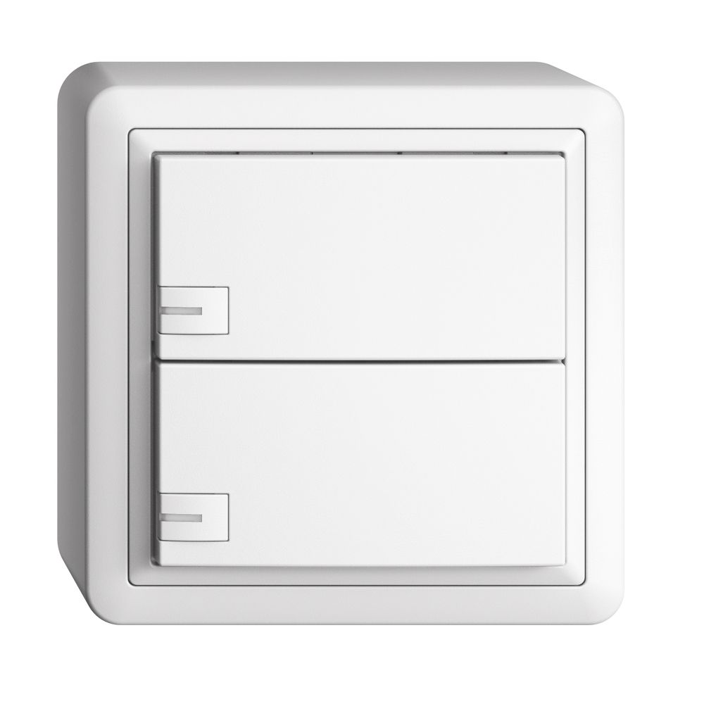 AP-KNX-Taster RGB EDUE, 250mW, m.RGB-LED, 2×Taste, 1×Tastenb., ws