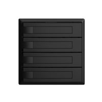 UP-Universaltaster 4×1T Schraubklemme EDIZIOdue schwarz, mit Papiereinlage