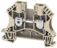 Morsetto di passaggio componibile 0.5…10mm² 41A 800V TH35/G32 beige