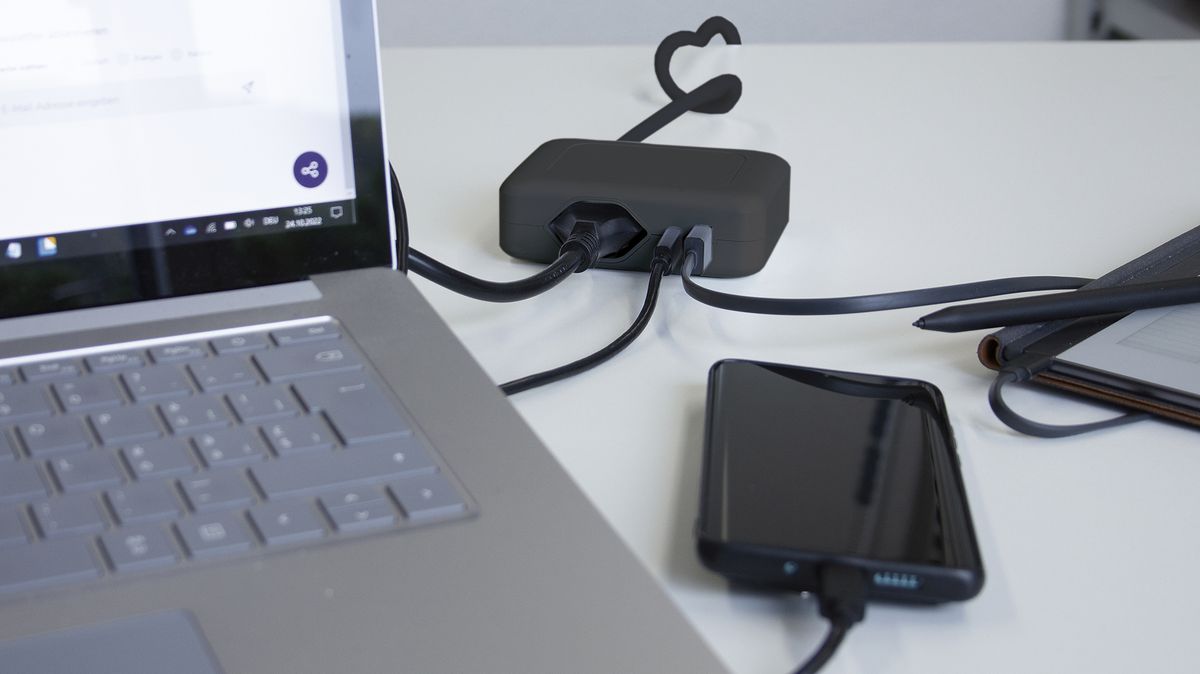 Ladestation Steffen IQ 1×T13 1×USB-A 1×USB-C anthrazit