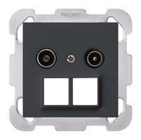 UP-Antennendose R/TV HMS kallysto B 23dB schwarz