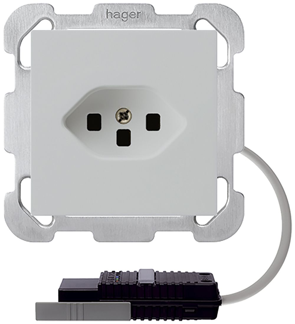 EB-Steckdose T23 kallysto hellgrau mit RK-Adapter 5P L3&EB-Dose G2704