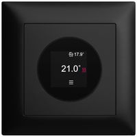 UP-Raumthermostat EDIZIOdue 230VAC 4…30°C 88×88mm schwarz