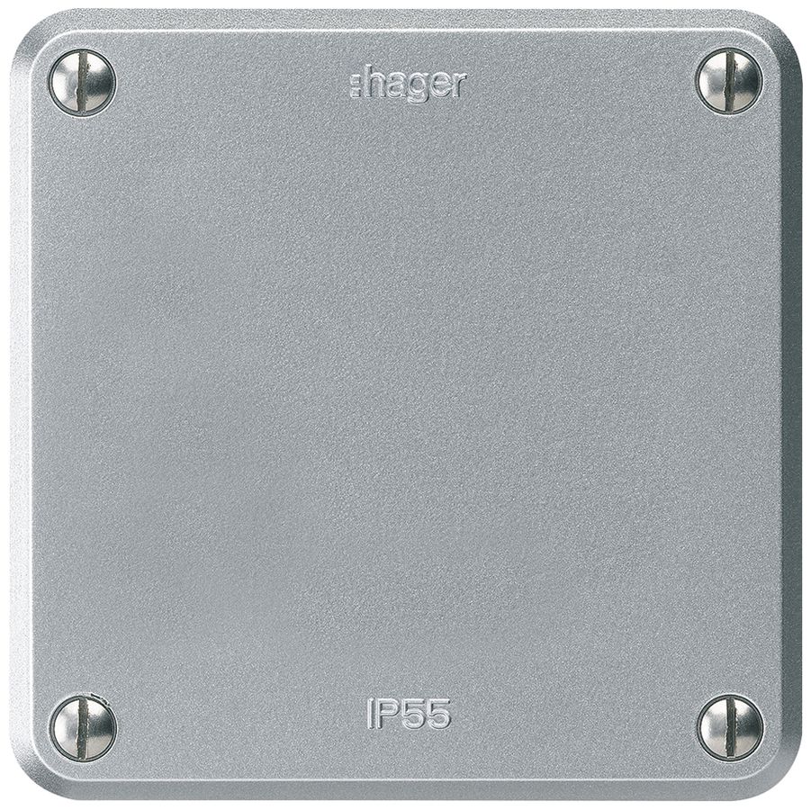 UP-Blindabdeckung robusto IP55 aluminium mit Montageplatte