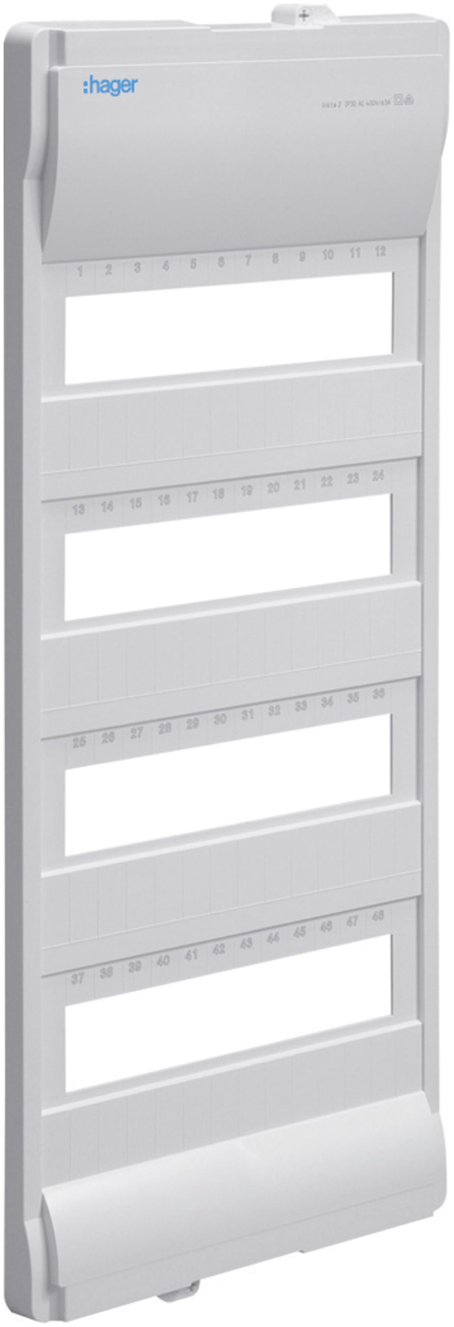 Couvercle Hager Volta 4-rangées 693×279×31mm