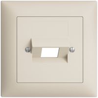 Frontset EDIZIOdue crema 88×88mm 1×RJ45