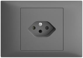 EB-Steckdose EDIZIOdue BKE T13 dunkelgrau