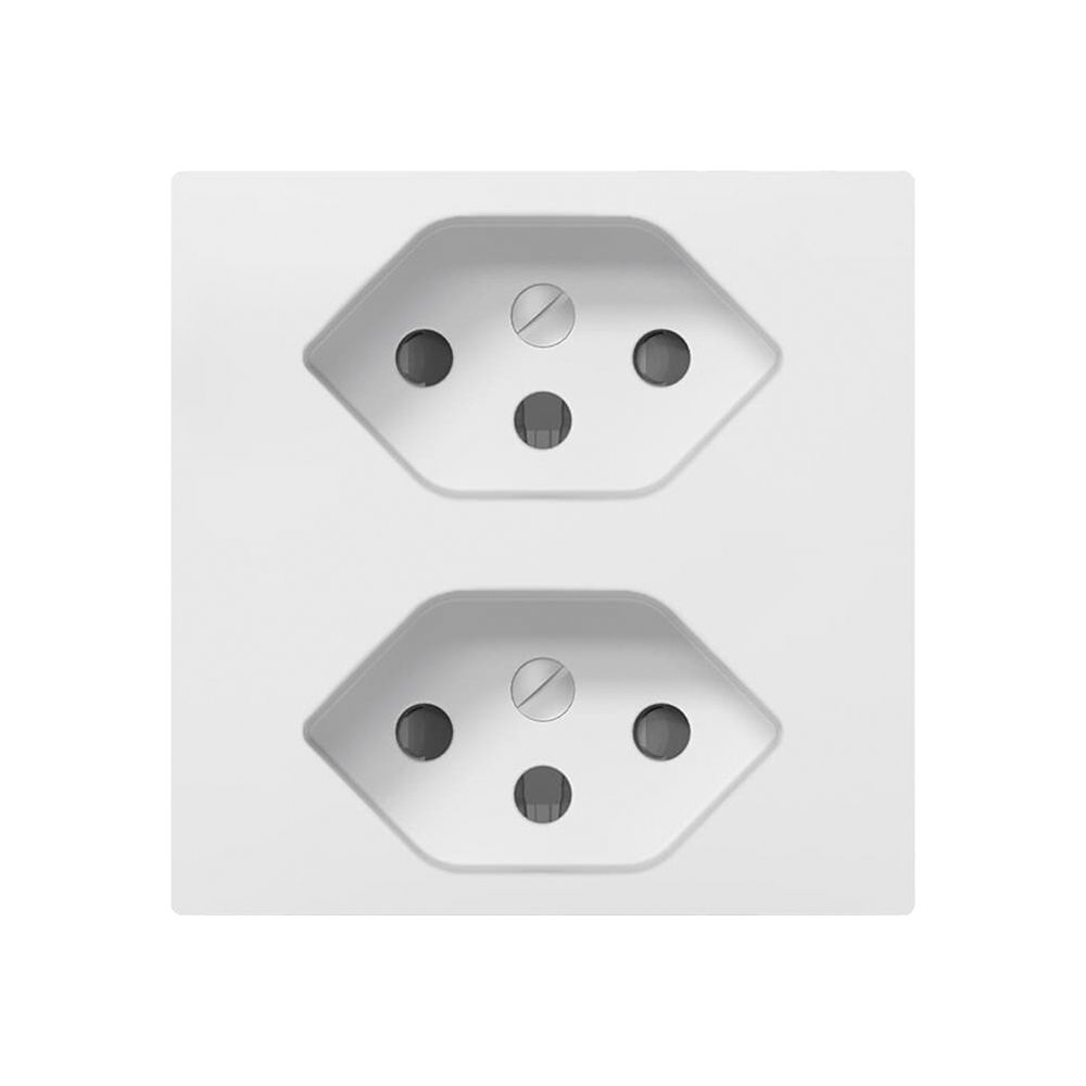 Steckdose Sidus E 2×T13 weiss