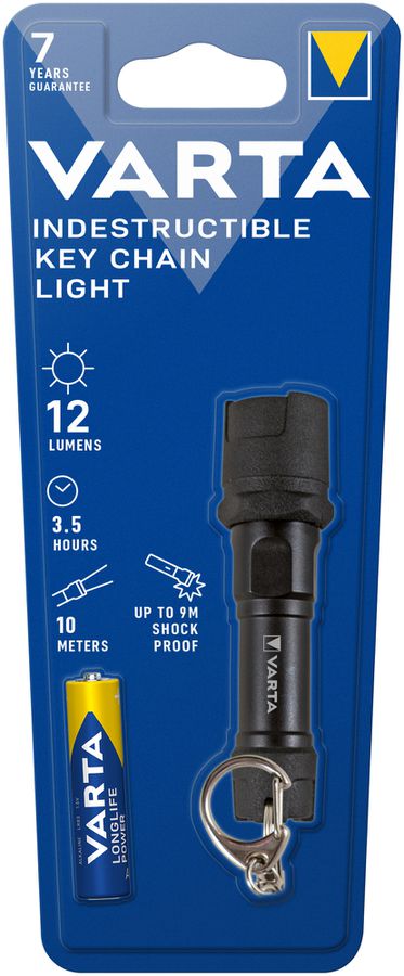 LED-Schlüsselanhänger VARTA Indestructible 12lm mit 1×AAA