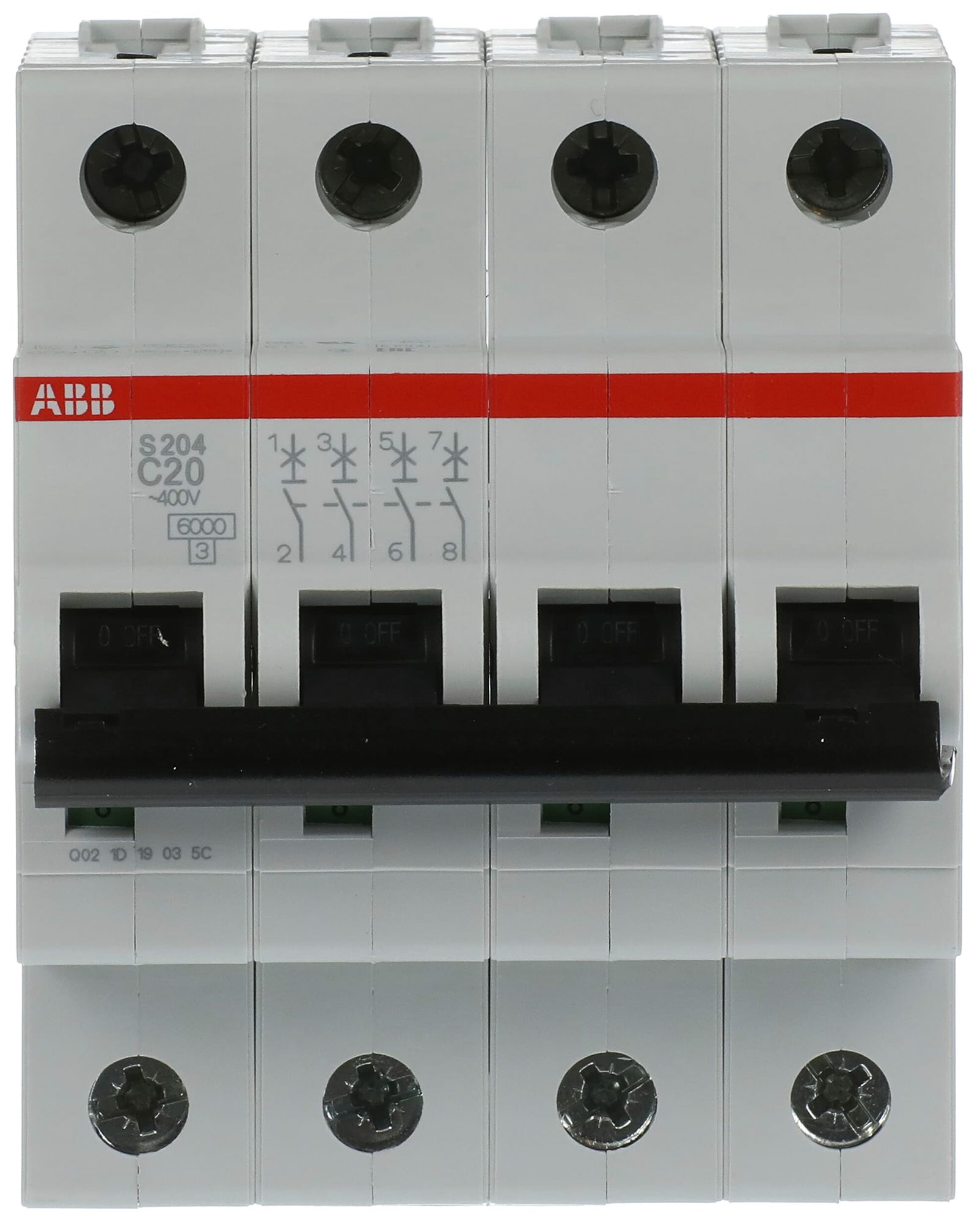 Leitungsschutzschalter ABB S204-C20 20A C 6kA