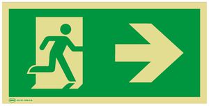 Rettungszeichenschild AWAG Pfeil nach rechts 400mm