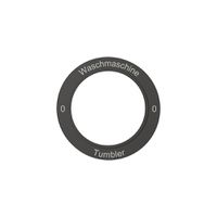 Disco indicatore NEVO, p.interruttore rotativo, 0-Waschmaschine-0-Tumbler, nero