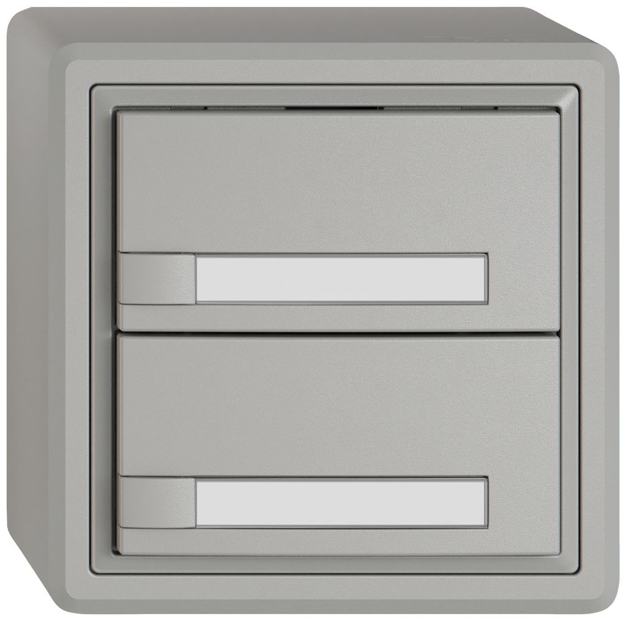 AP-Universaltaster EDIZIO.liv UNI SNAPFIX® o.LED 2× 1-Tbed.Pap.hgu