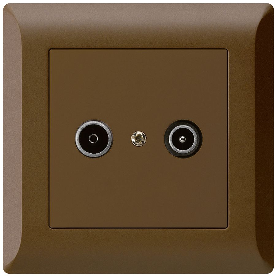 Prise de passage ENC kallysto.line R/TV 23dB brun