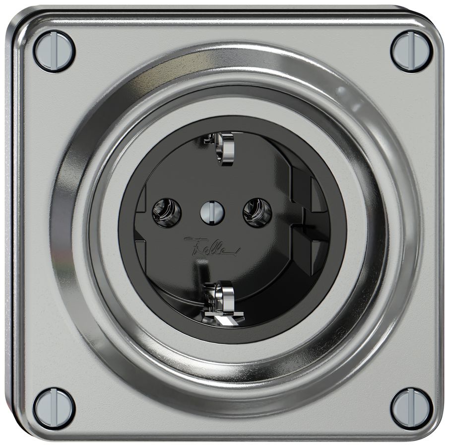 UP-Steckdose ELEMENT SNAPFIX® SCHUKO 16A 250V IP20 alu