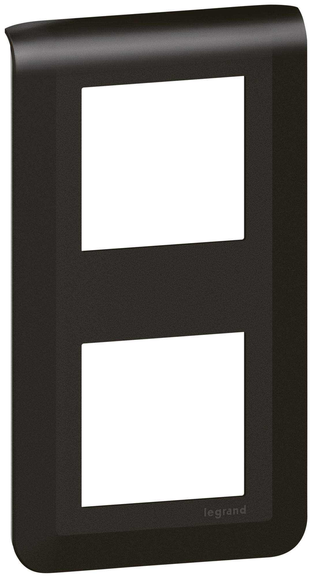 Abdeckrahmen MOS 2×2 Module vertikal schwarz matt