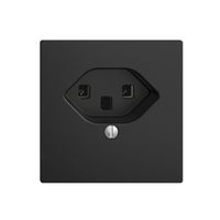 UP-Steckdose EDIZIOdue T23 16A schwarz, Schraubklemmen