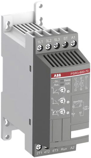 Starter progressivo ABB PSR 0.75kW/1.5kW (230V/400V), tensione d.com. 24VAC/DC