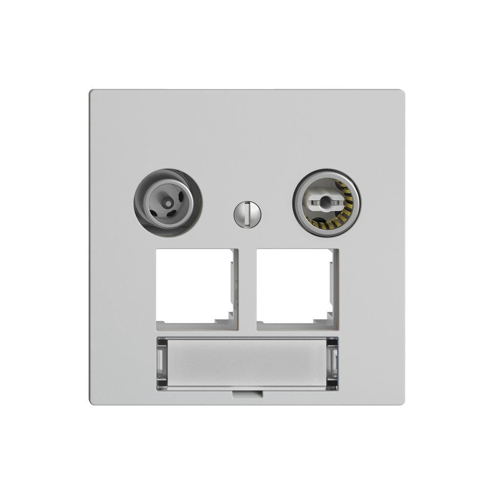 Multimediadose EDIZIOdue F EASYNET 11dB, f.2×RJ45 S-One, hellgrau