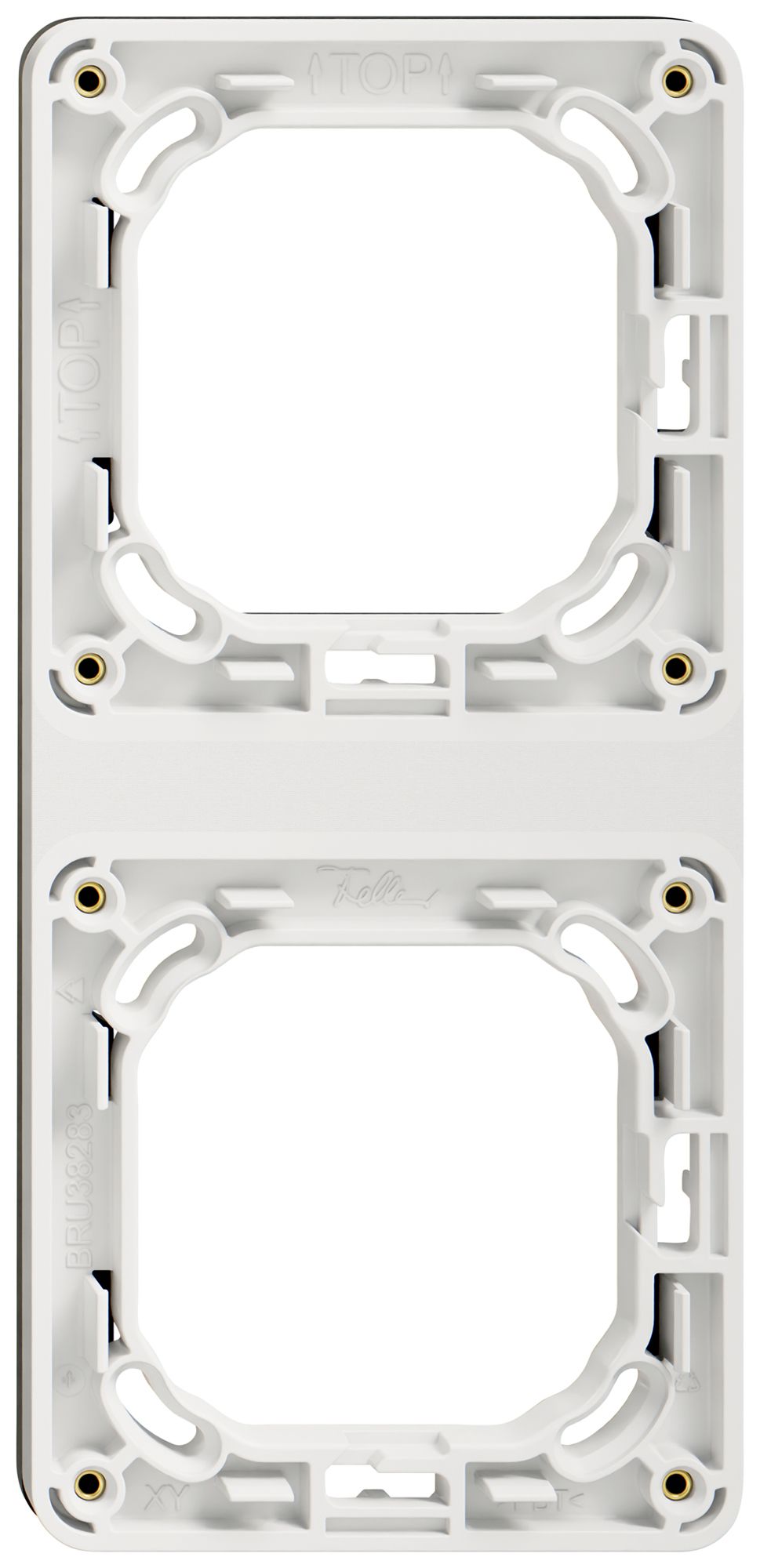 Telaio di montaggio INC Feller NEVO SNAPFIX® 2×1 87×187mm bianco