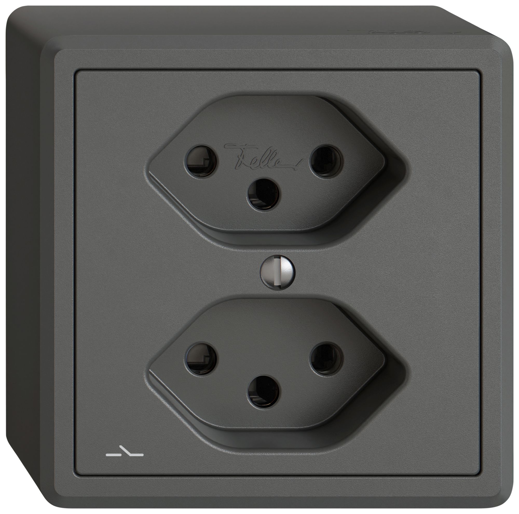 Prise AP EDIZIO.liv SNAPFIX® 2×T13 1×S grf