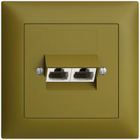 UP-Dose 2×RJ45/u 4P getr. EDIZIOdue olive ITplus