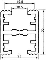 Befestigungsschiene Almatec 25×30mm L=3m gezahnt