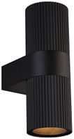 Applique Nordlux Kyklop Ripple 2×GU10 25W IP54 Ø86×140mm noir
