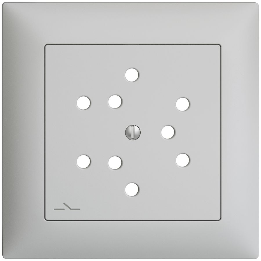 Kit frontale EDIZIOdue grigio chiaro 88×88mm 3×T12/1