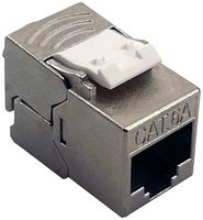 Kupplungsmodul ROLINE RJ45 CAT6A Keystone Super Slim geschirmt IDC Silber