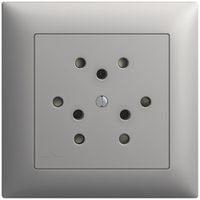 Kit frontale EDIZIOdue grigio chiaro 88×88mm 3×T12/1 con shutter