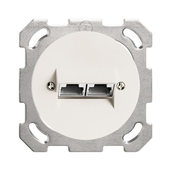Prise ENC 2×RJ45/s 4P sép.bc ITplus PM 58mm