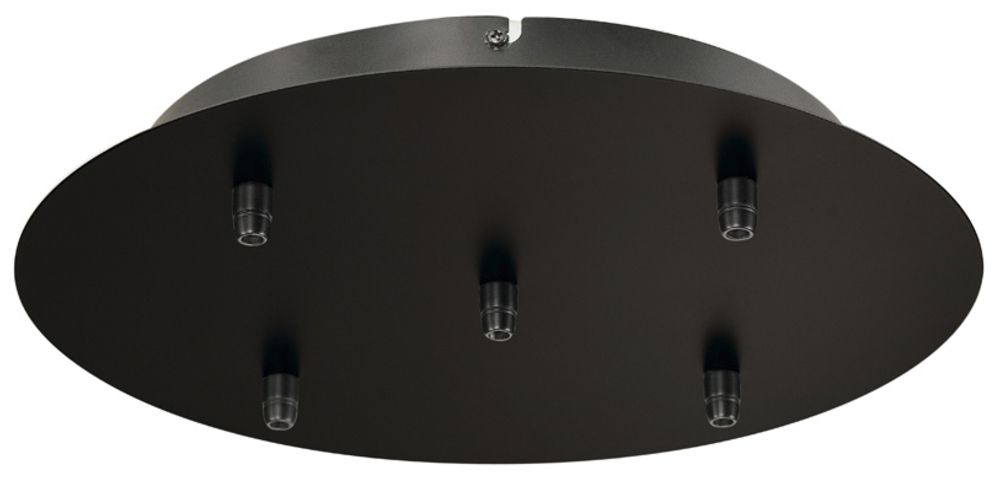 Rosace de plafond SLV 5 sorties, Ø330×60mm avec décharge de traction noir