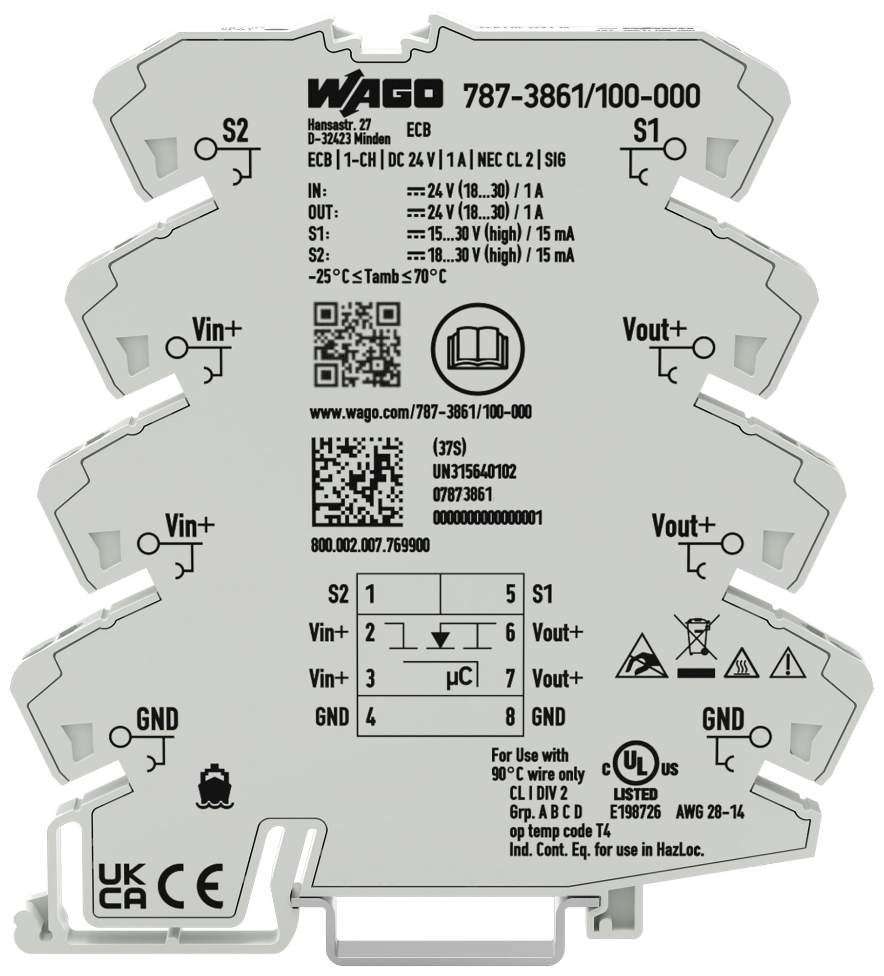 Elektronischer Schutzschalter WAGO 1A