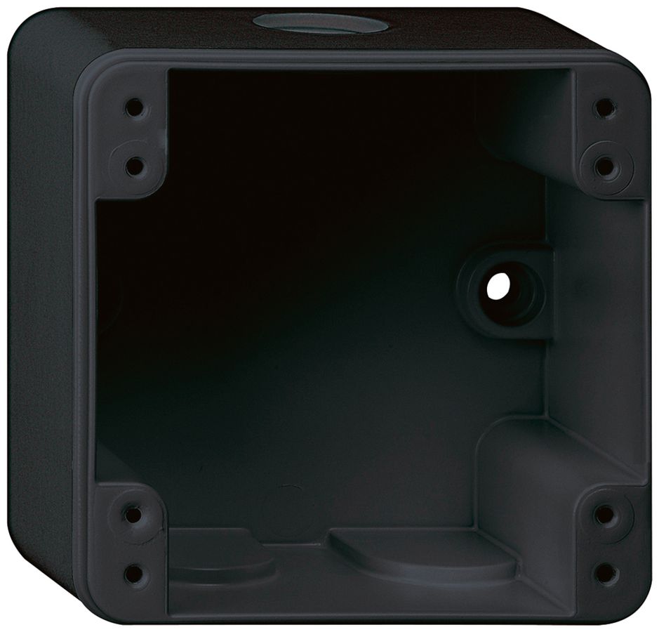 AP-Gehäuse robusto 1×1 schwarz 86×86×48mm