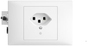 EB-Steckdose EDIZIOdue T23 16A weiss 49…69mm(55mm) mit LED grün