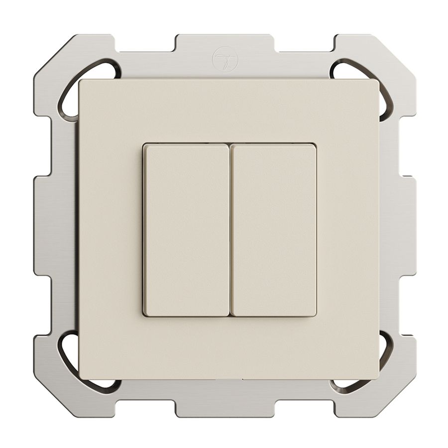 UP-Druckschalter 2K/2T Edue Wiser crema