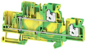 Schutzleiter-Reihenklemme WM SPGTB 2.5 2T PE 4C/2×2.5mm² 2×2 DIN35 gn/gb