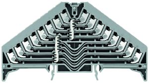 Borne de distribution de potentiel Weidmüller PPV 8L PUSH IN TS35×7.5 gris