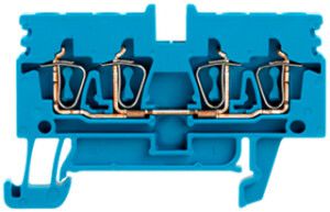 Durchgangs-Reihenklemme Weidmüller ZDU 2.5N/4AN Zugfeder 2.5mm² TS35 blau