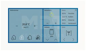 UP-Touchpanel KNX MDT BE-GTS06TW.01S 6" Glas weiss