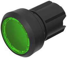 EB-Druckschalter EAO45, R, grün beleuchtbar, Ring schwarz bündig