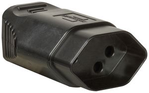 Prise mobile type 13 Brennenstuhl L+N+PE 10A 230V IP20 noir