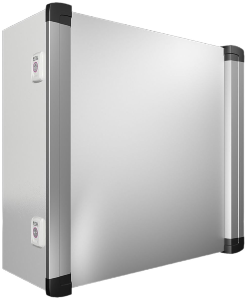 Boîtier de commande Rittal AX, accès par l'avant 500×500×210mm, tôle d'acier