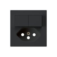 Frontset kallysto 60×60 schwarz mit Kinderschutz für Kleinkombi S1/T13