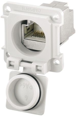 Modul-Flansch RJ45 Weidmüller V6 SnapIn gerade Cat.6, IP67