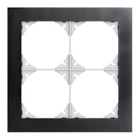 Abdeckrahmen EDIZIOdue prestige 2×2 schwarzgold poliert