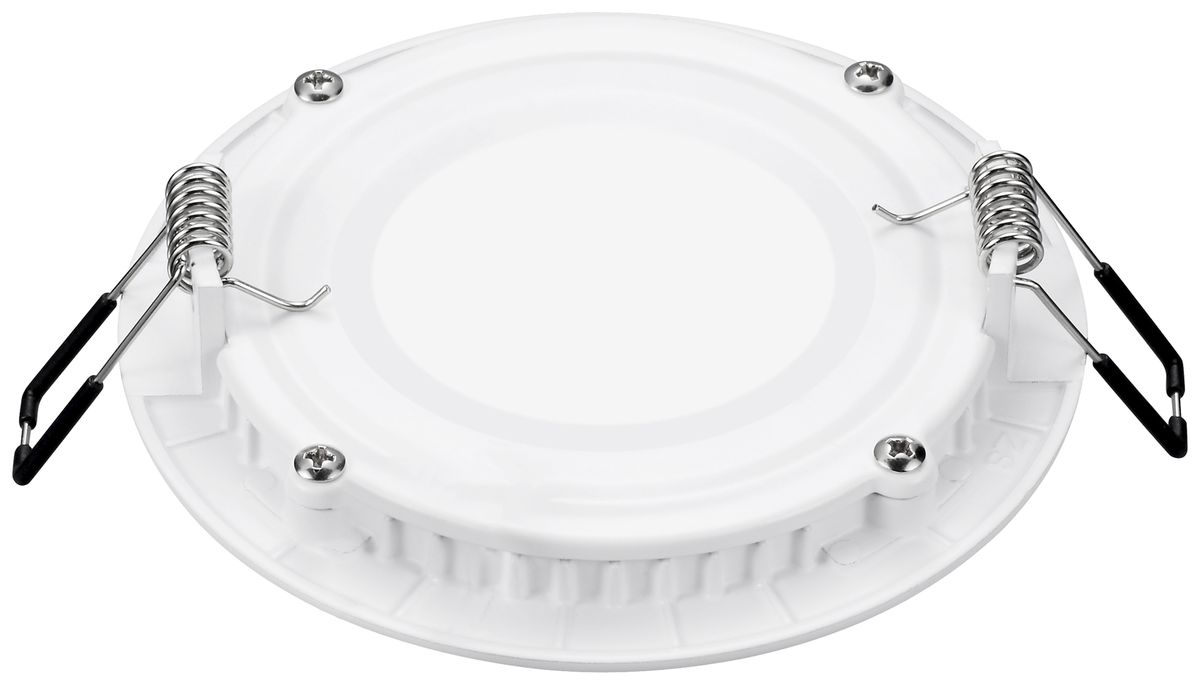 LED-Downlight Sylvania Flat 108 7W 600lm 4000K IP44 120° DIM 120mm weiss