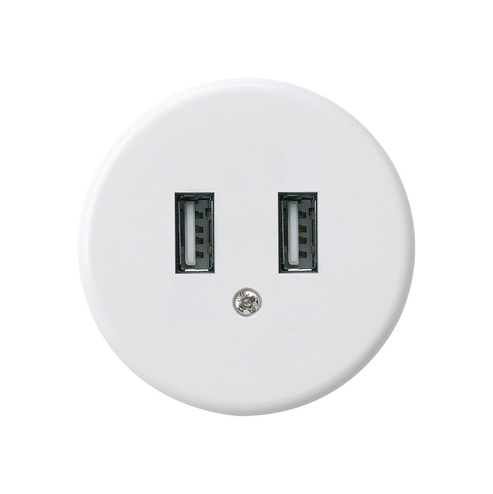 Presa USB basico A 2400mA bianco